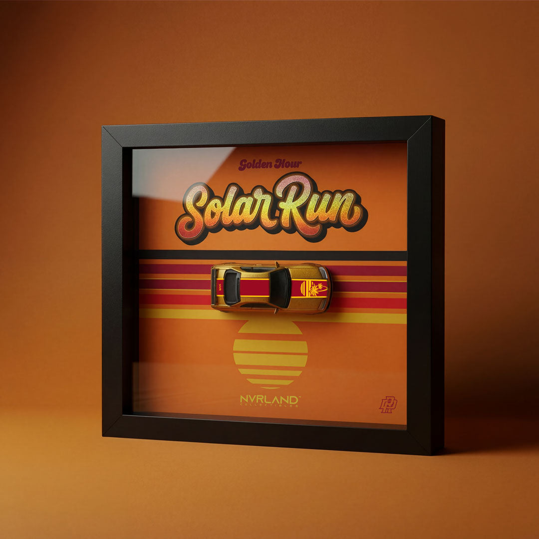 Solar Run Shadowbox Wall Art — Golden Hour (Rockkicker Artist Series)