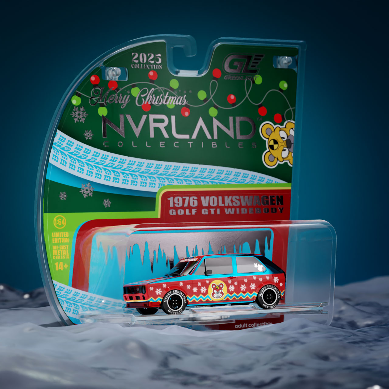 1975 Volkswagen Golf GTI Widebody in Jack Frost Blue Chrome