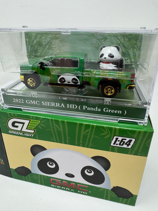 Greenlight 2022 GMC Sierra 3500 HD Green Panda - Collector's Expo Exclusive