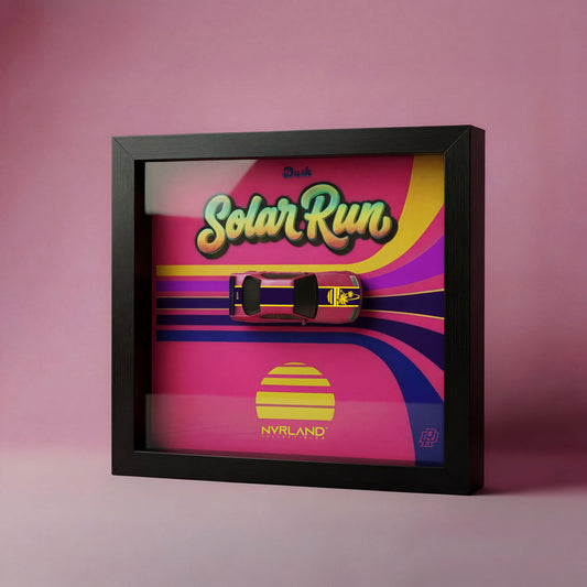Solar Run Shadowbox Wall Art — Dusk (Rockkicker Artist Series)