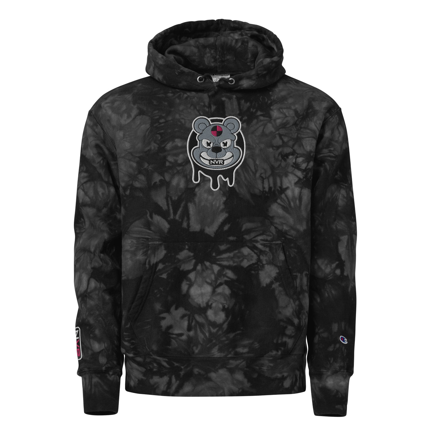 Champion tie-dye "Dead Eyes Scummi Bear" hoodie