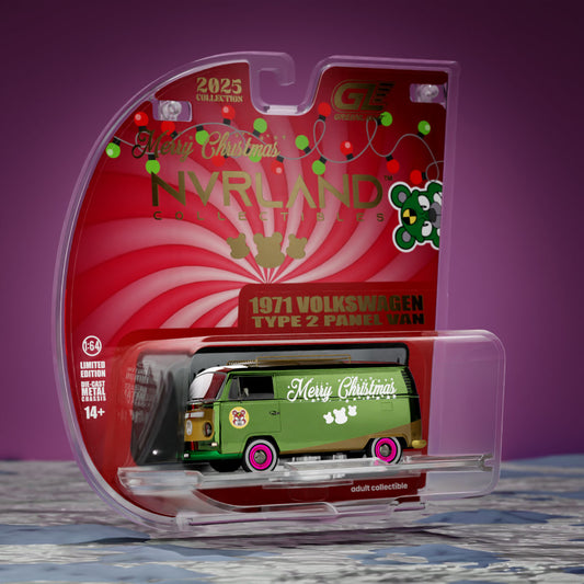 1971 VW Type 2 Panel Van – “Grandma Betty” Chase Edition in Evergreen Chrome